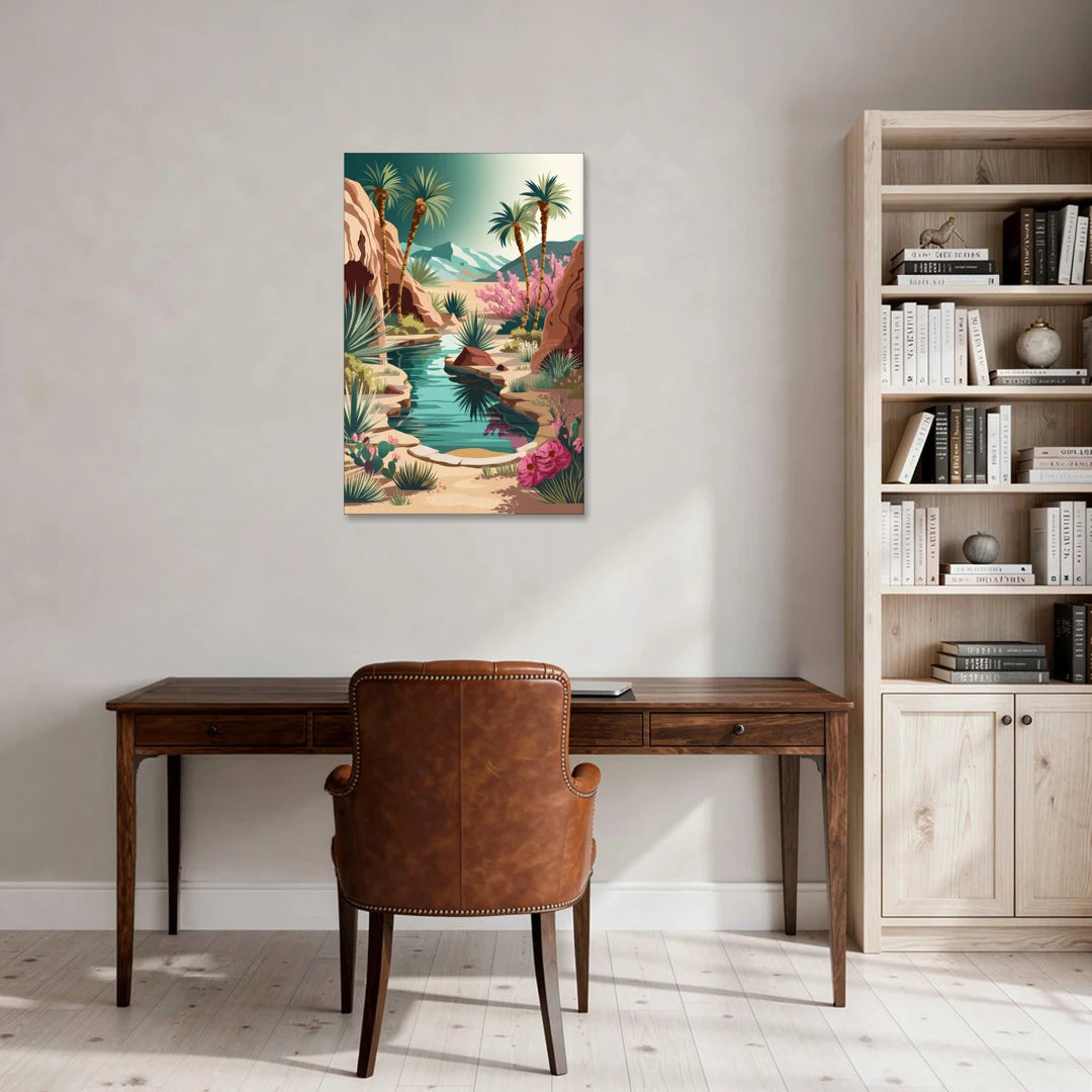 Palm Springs Desert Oasis - Canvas Wall Art - Office - 24x36