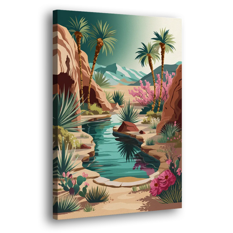 Palm Springs Desert Oasis - Canvas Wall Art