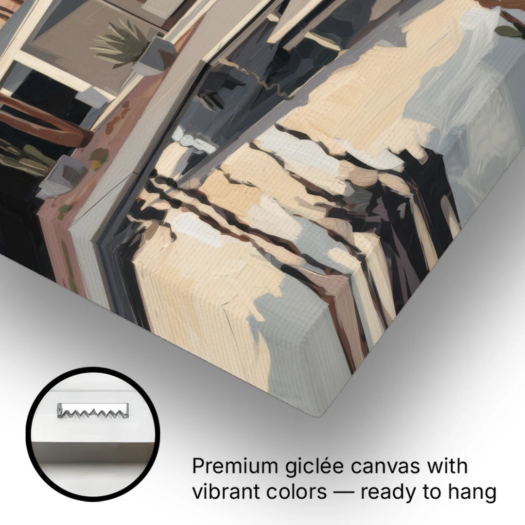 Palm Springs Mid Century Vibes - Canvas Wall Art - Gallery Wrap Corner