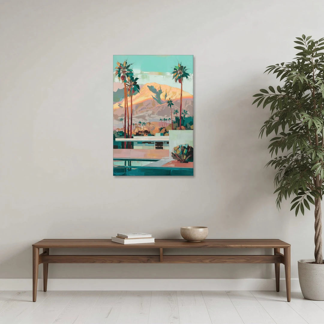 Palm Springs Mountain View - Canvas Wall Art - Coffee Table - 24x36