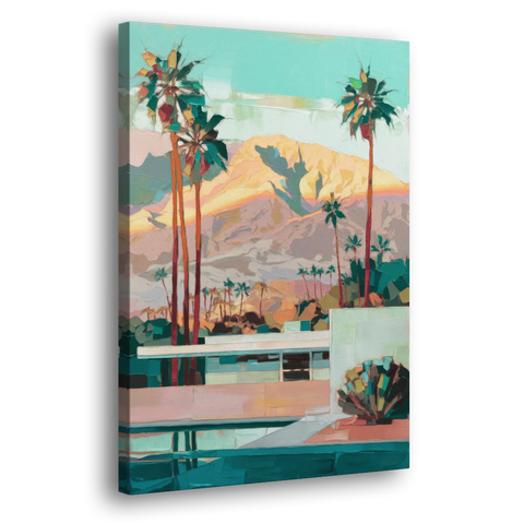 Palm Springs Mountain View - Canvas Wall Art - Side