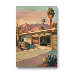 Palm Springs Retro Architecture - Canvas Wall Art - Front