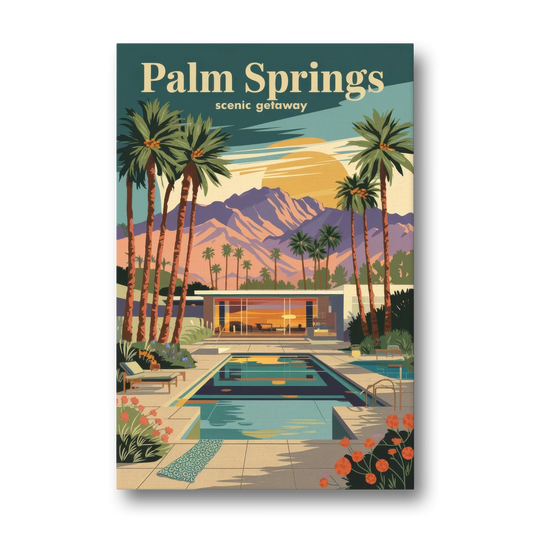 Palm Springs Scenic Getaway - Canvas Wall Art - Front