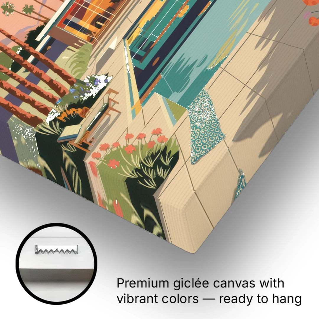 Palm Springs Scenic Getaway - Canvas Wall Art - Gallery Wrap Corner