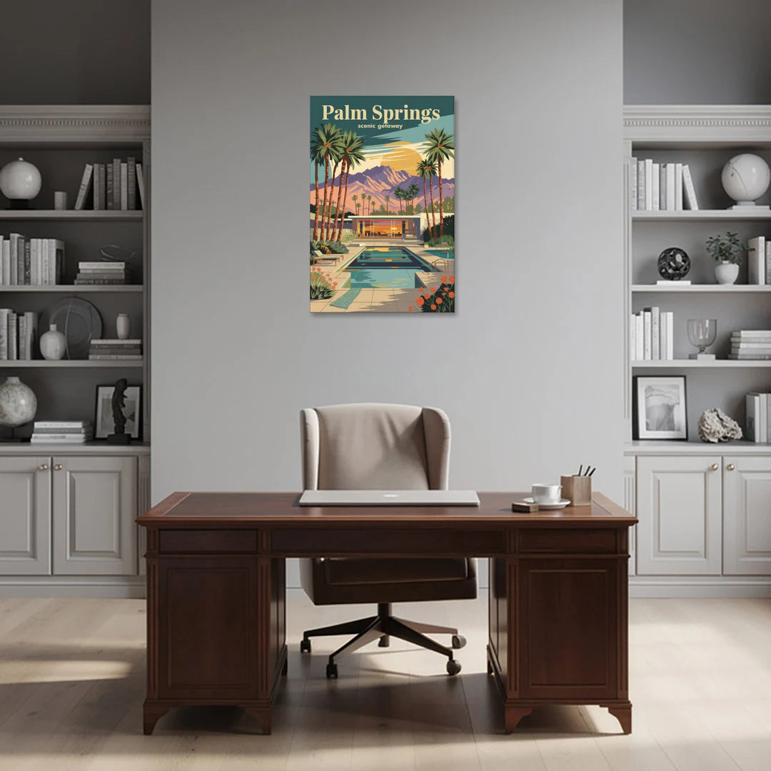 Palm Springs Scenic Getaway - Canvas Wall Art - Office - 24x36