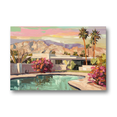 Palm Springs Sunlit Landscape - Canvas Wall Art - Front