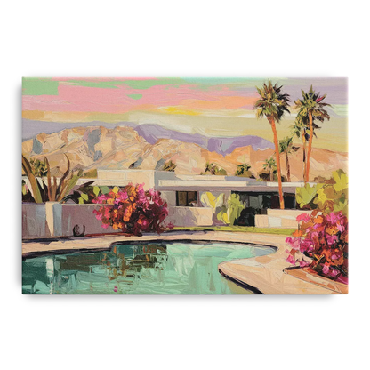 Palm Springs Sunlit Landscape Front - Canvas Wall Art