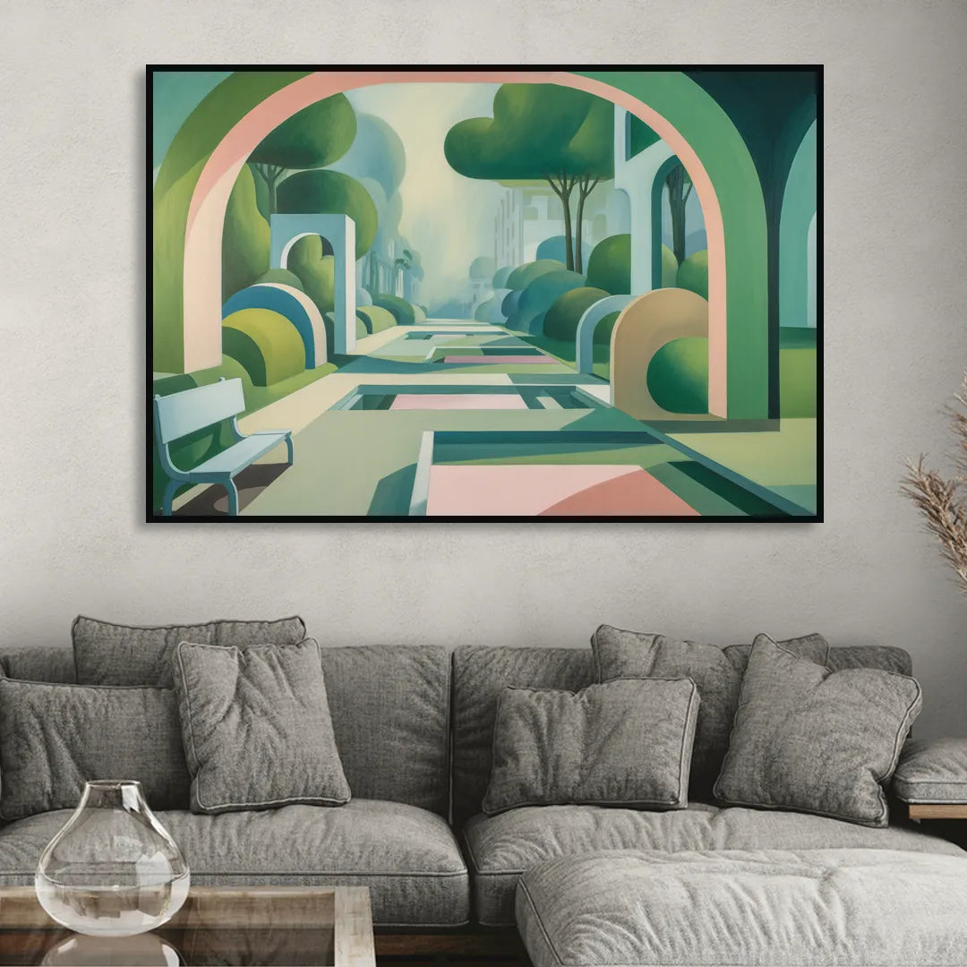 Parco Sempione Bliss Living Room - Black Canvas Wall Art