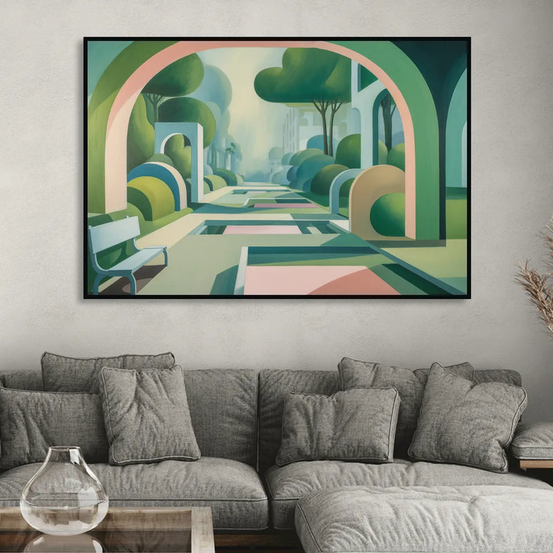 Parco Sempione Bliss Living Room - Black Canvas Wall Art