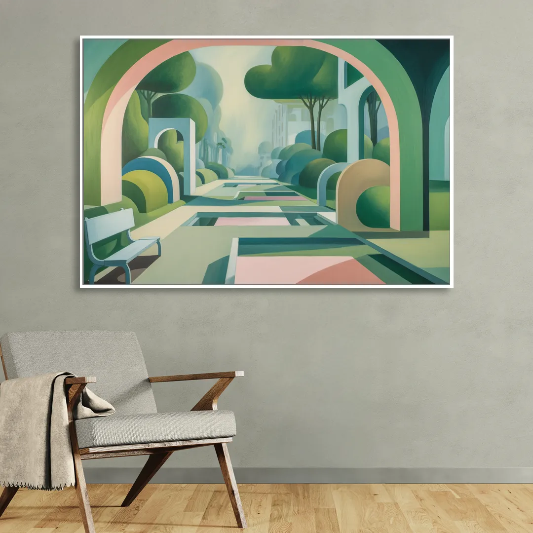 Parco Sempione Bliss Sitting Room - White Canvas Wall Art