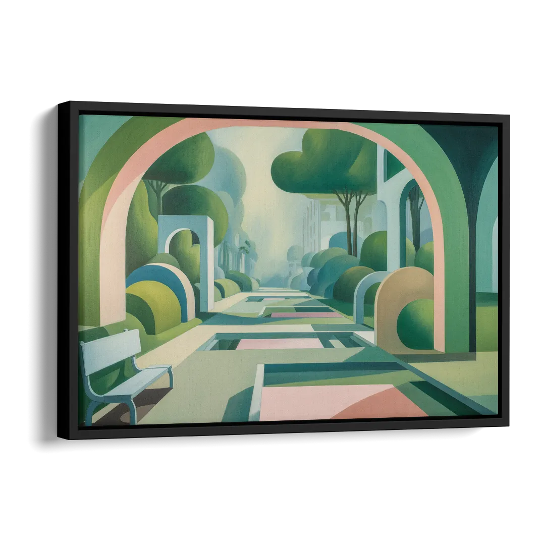 Parco Sempione Bliss Side - Black Canvas Wall Art