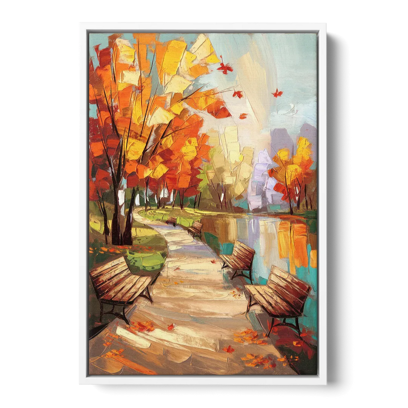 Park City Autumn Colors Front - White Canvas Wall Art