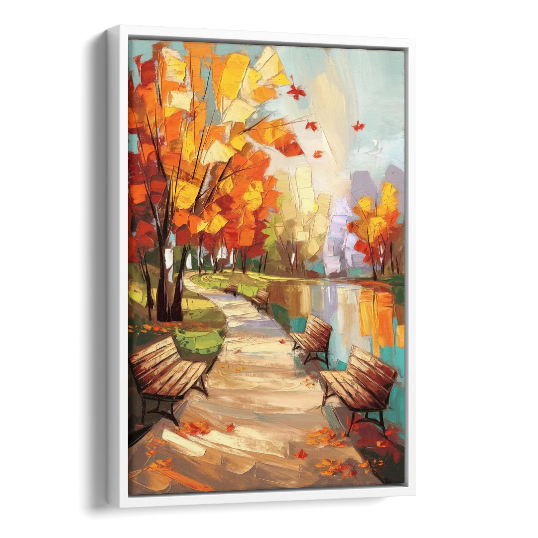 Park City Autumn Colors Side - White Canvas Wall Art