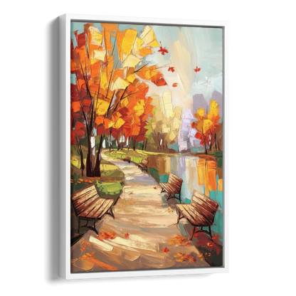 Park City Autumn Colors Side - White Canvas Wall Art