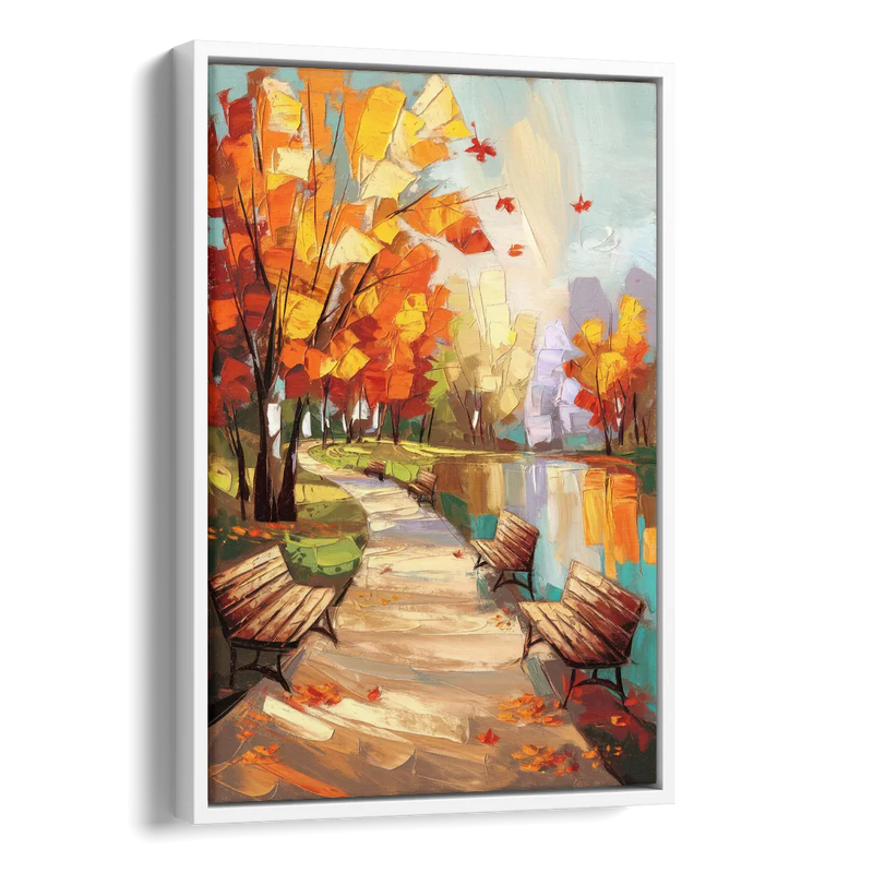 Park City Autumn Colors Side - White Canvas Wall Art