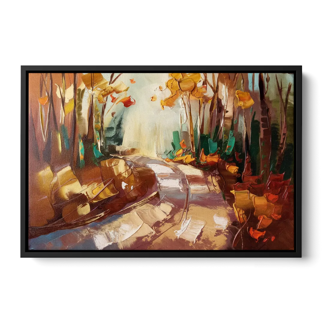 Park City Forest Trails Front - Black Canvas Wall Art