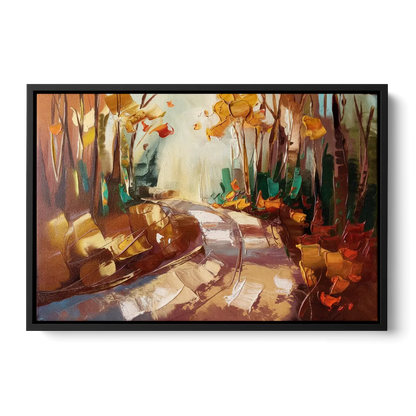 Park City Forest Trails Front - Black Canvas Wall Art