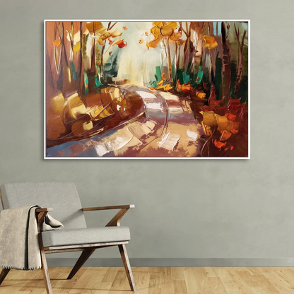 Park City Forest Trails Living Room - White Canvas Wall Art