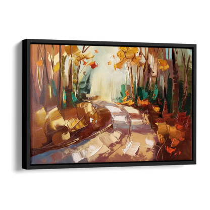 Park City Forest Trails Side - Black Canvas Wall Art