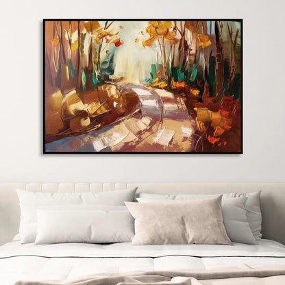 Park City Forest Trails Sitting Room - Black Canvas Wall Art