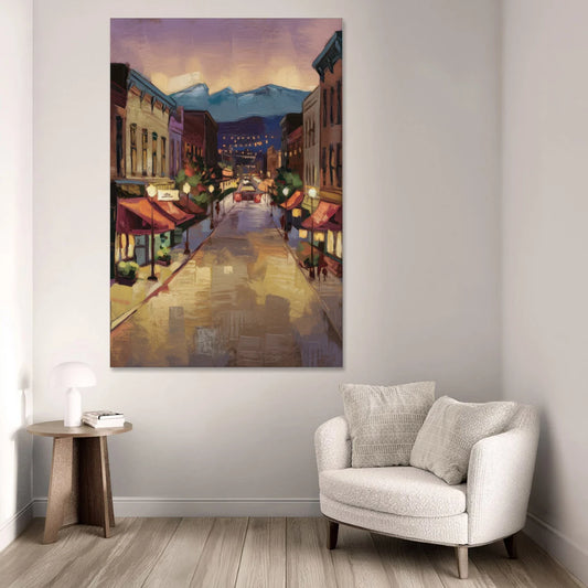 Park City Historic Main Street - Canvas Wall Art - Sofa - 40x60