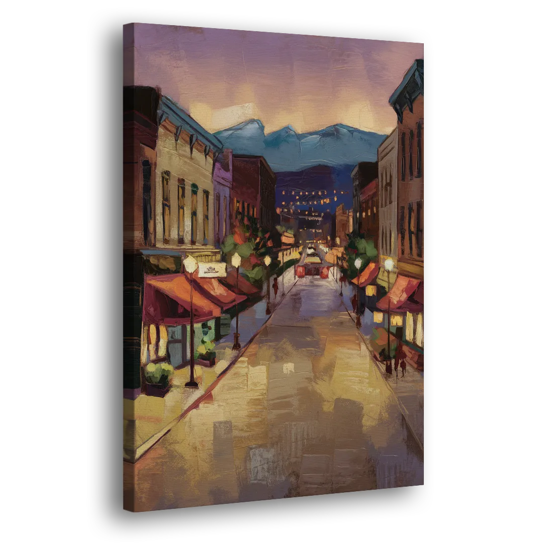 Park City Historic Main Street Side - Canvas Wall Art