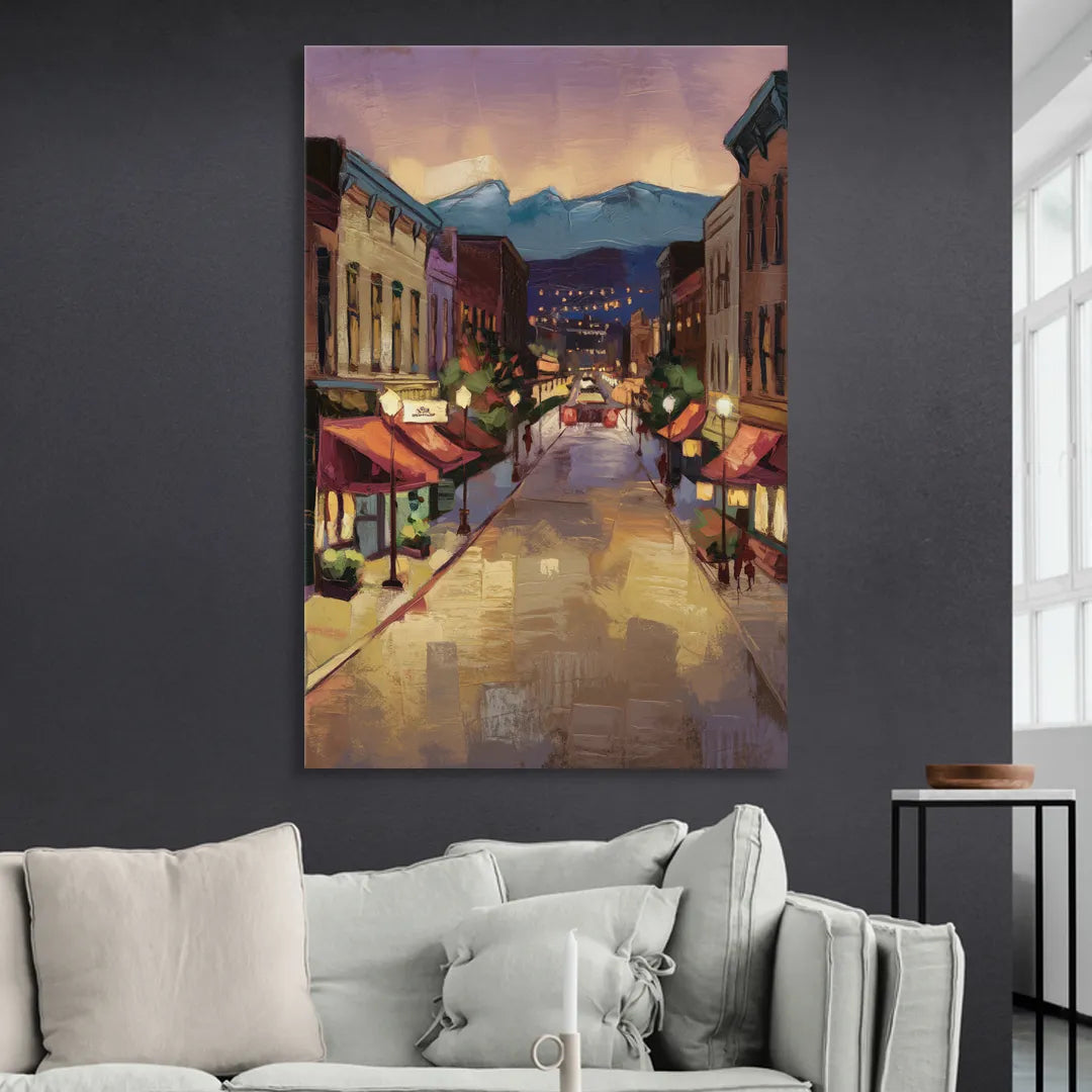 Park City Historic Main Street Sitting Room - Canvas Wall Art
