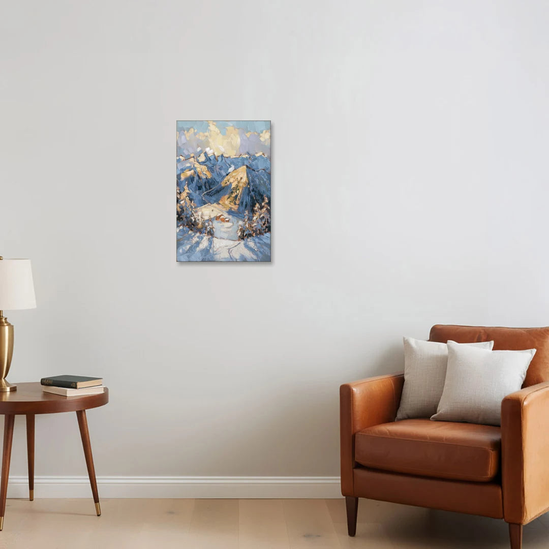 Park City Mountain Views - Canvas Wall Art - Sofa - 16x24