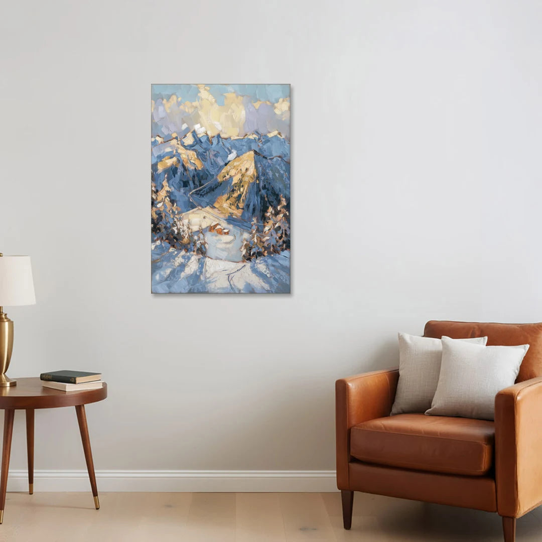 Park City Mountain Views - Canvas Wall Art - Sofa - 24x36