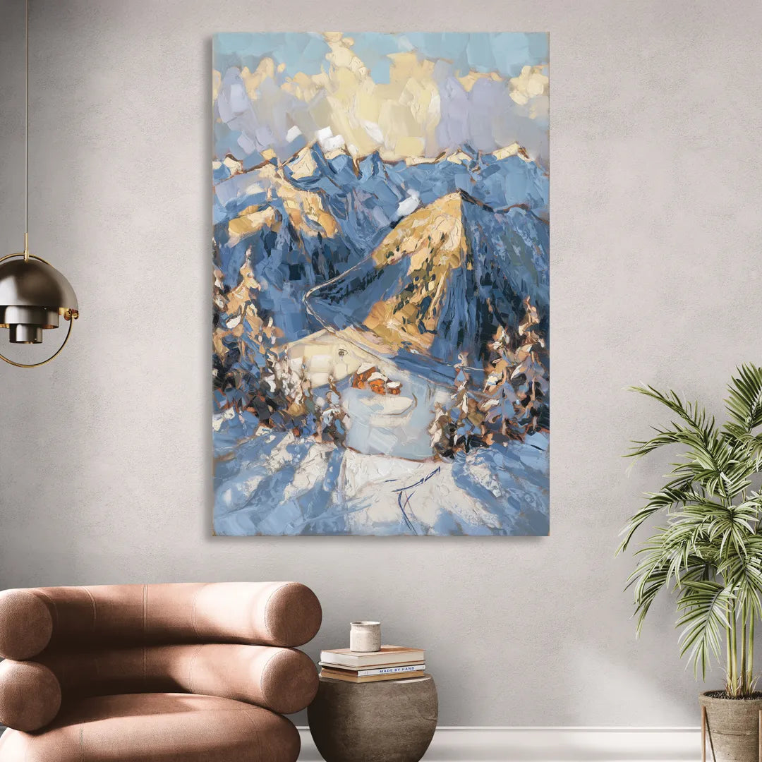 Park City Mountain Views Sitting Room - Canvas Wall Art