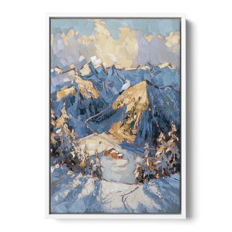 Park City Mountain Views Front - White Canvas Wall Art