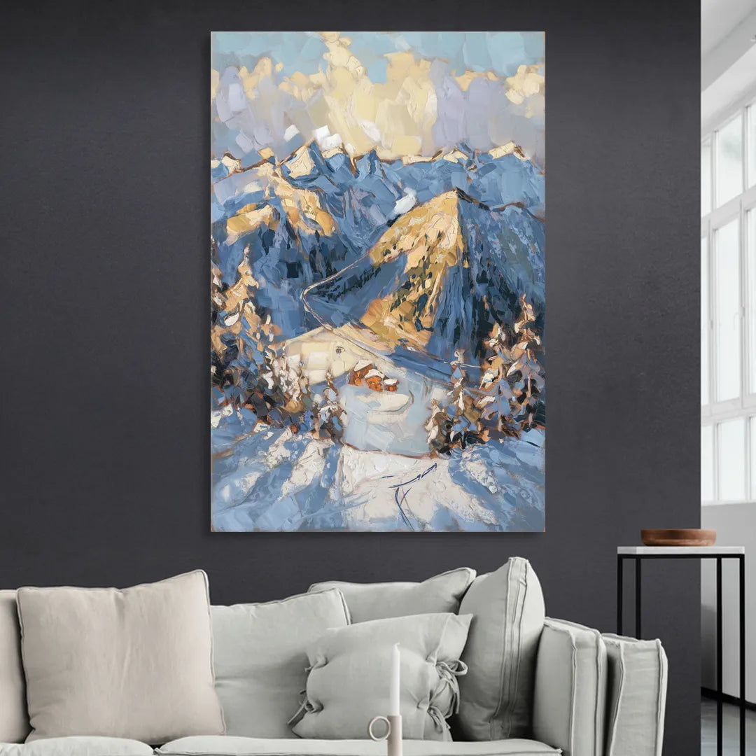 Park City Mountain Views Living Room - Canvas Wall Art