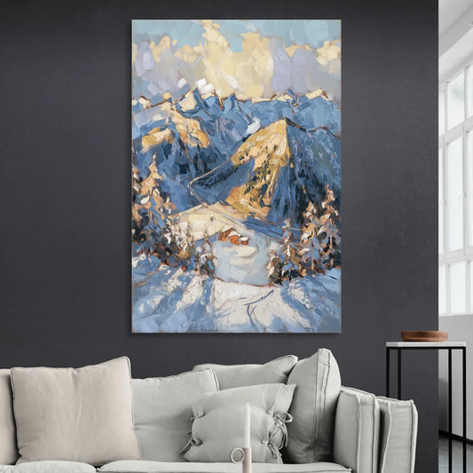 Park City Mountain Views Living Room - Canvas Wall Art
