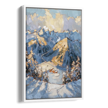 Park City Mountain Views Side - White Canvas Wall Art