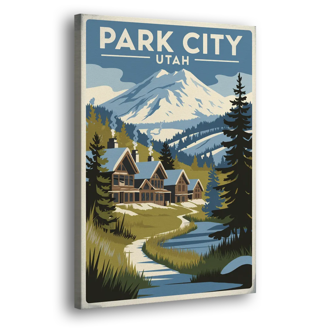 Park City Outdoor Adventure Side - Canvas Wall Art