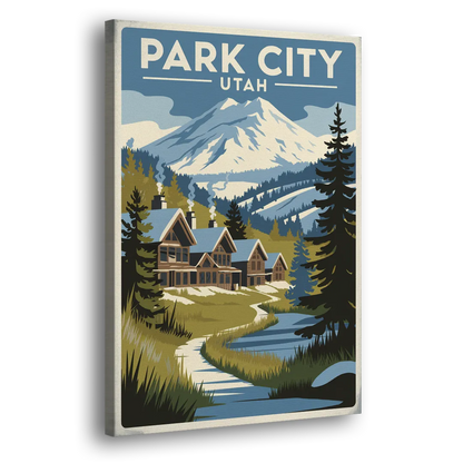 Park City Outdoor Adventure Side - Canvas Wall Art