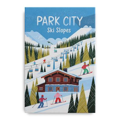 Park City Ski Slopes Front - Canvas Wall Art