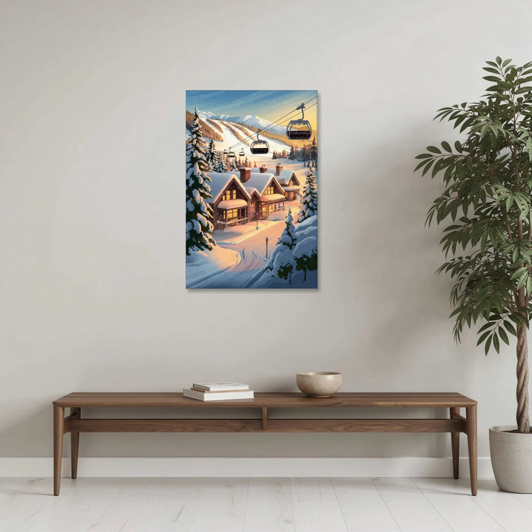 Park City Snowy Landscape - Canvas Wall Art - Coffee Table - 24x36