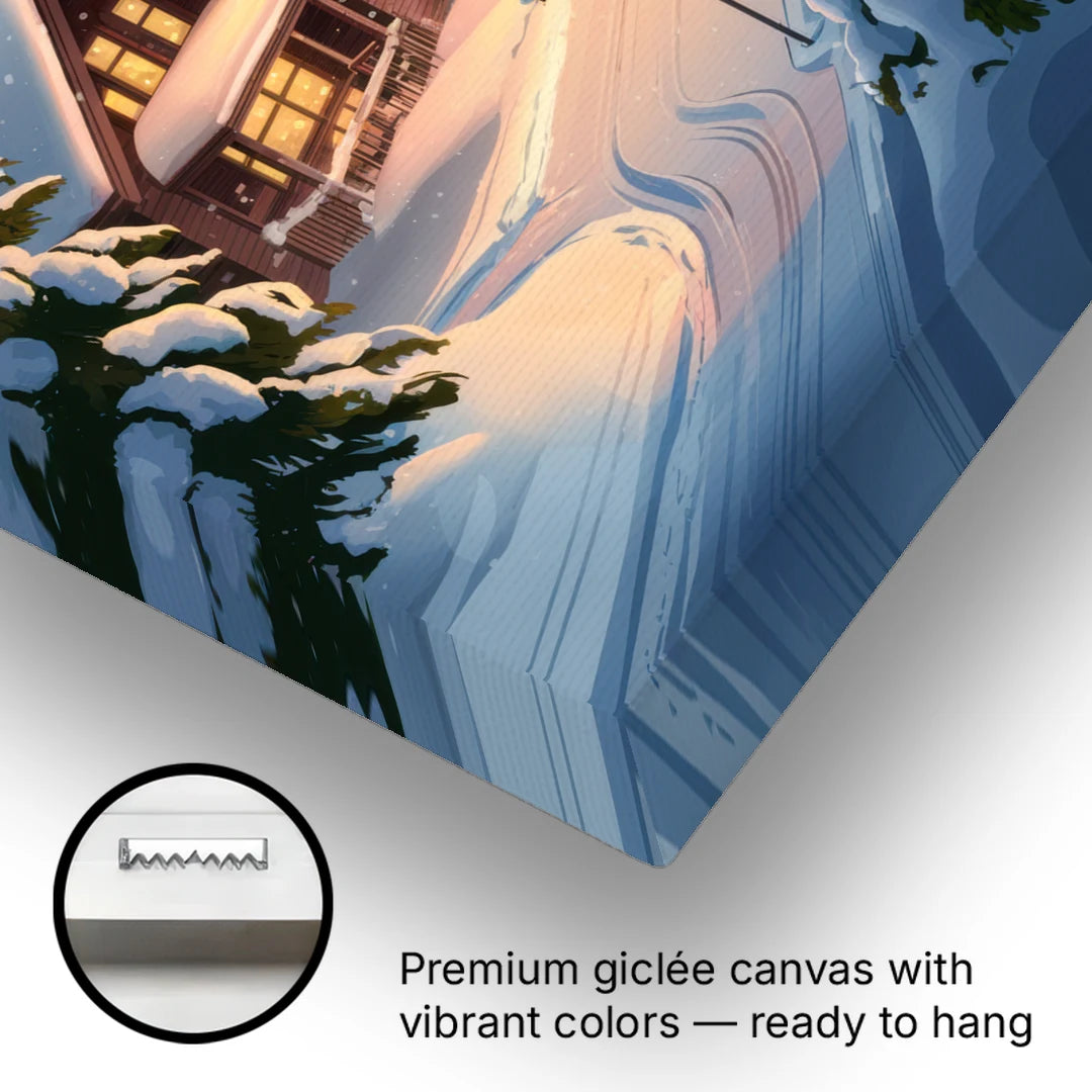Park City Snowy Landscape - Canvas Wall Art - Gallery Wrap Corner