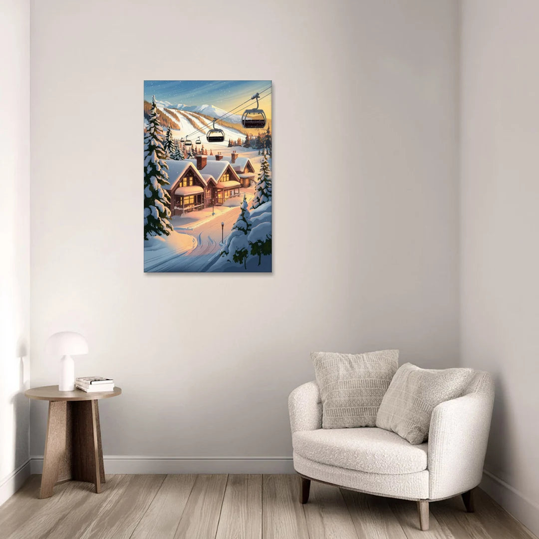 Park City Snowy Landscape - Canvas Wall Art - Sofa - 24x36