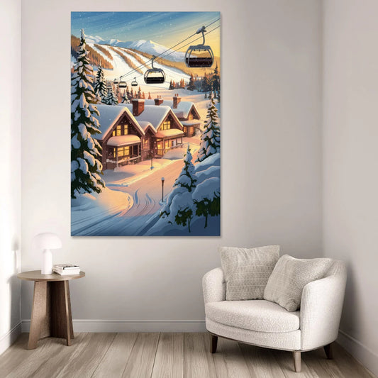 Park City Snowy Landscape - Canvas Wall Art - Sofa - 40x60