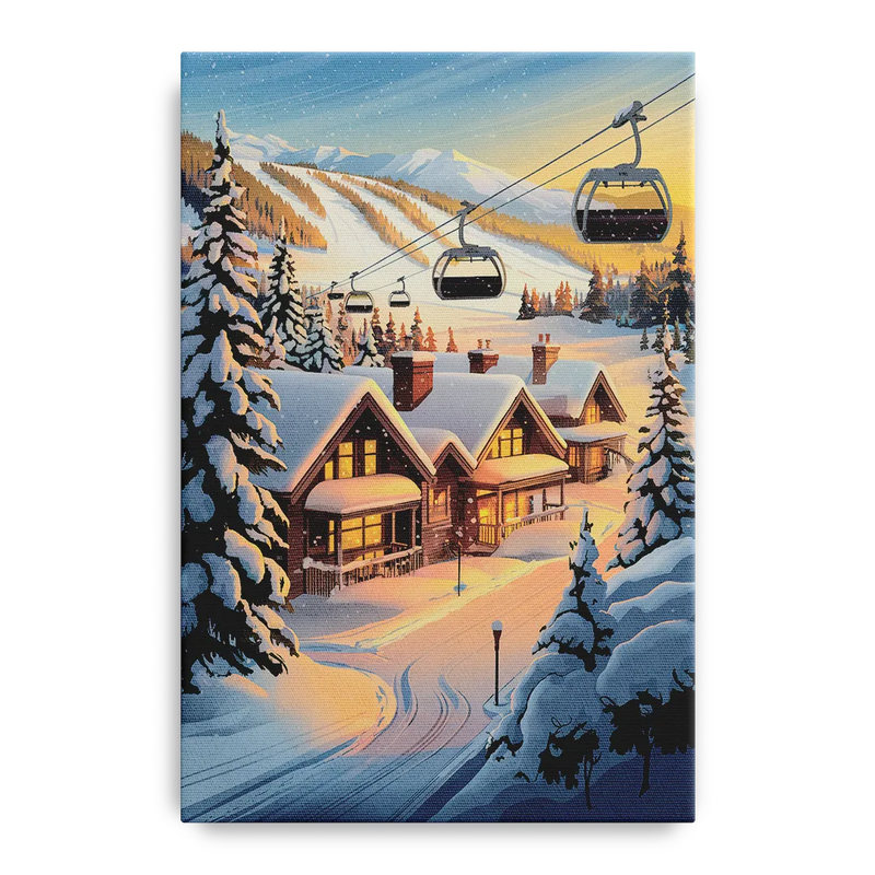 Park City Snowy Landscape Front - Canvas Wall Art