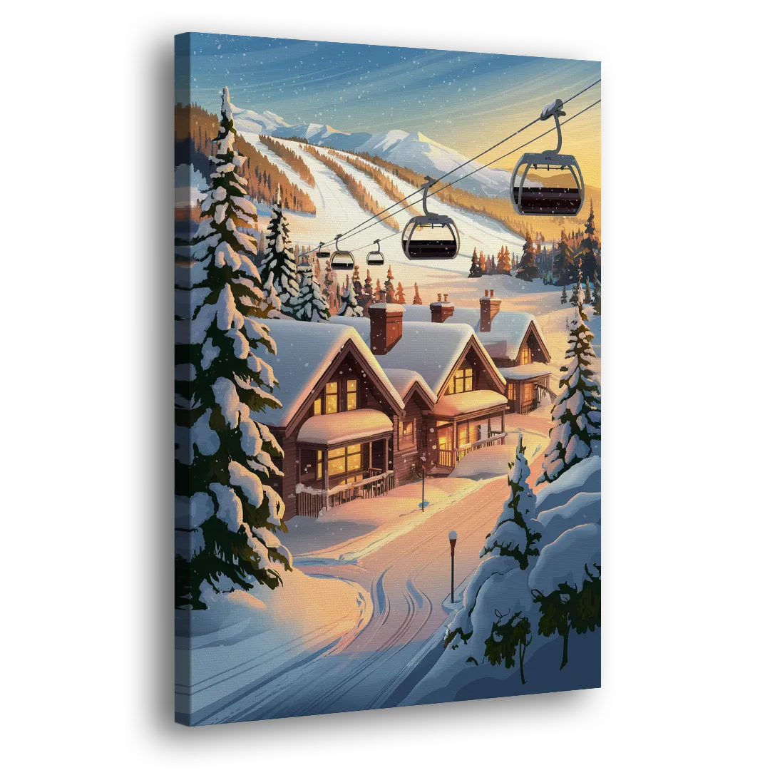Park City Snowy Landscape Side - Canvas Wall Art
