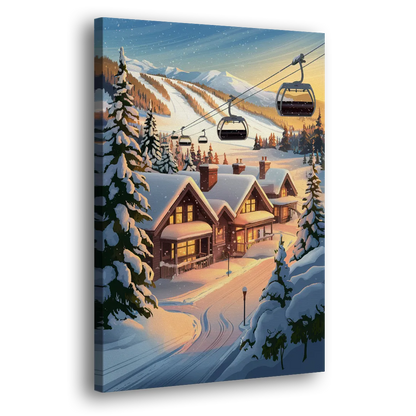 Park City Snowy Landscape Side - Canvas Wall Art