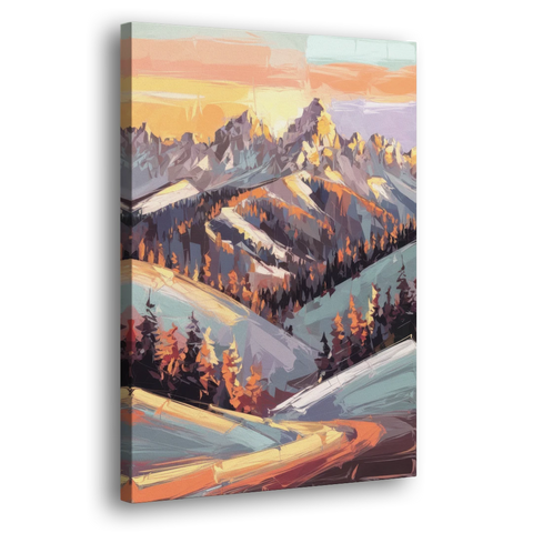 Park City Sunrise Panorama - Canvas Wall Art - Side