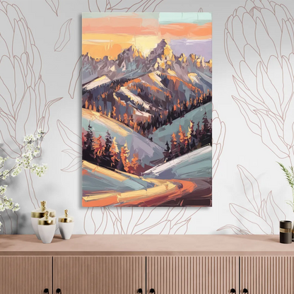 Park City Sunrise Panorama Living Room - Canvas Wall Art