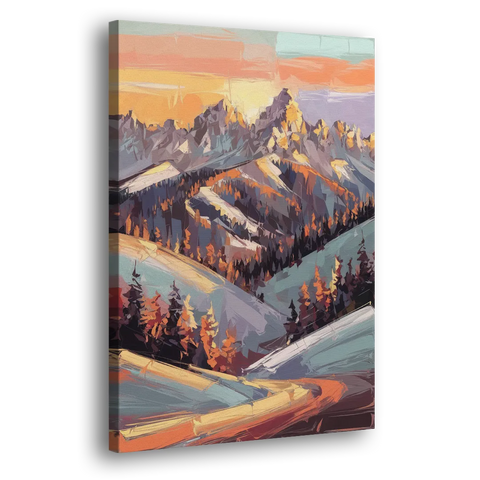 Park City Sunrise Panorama - Canvas Wall Art
