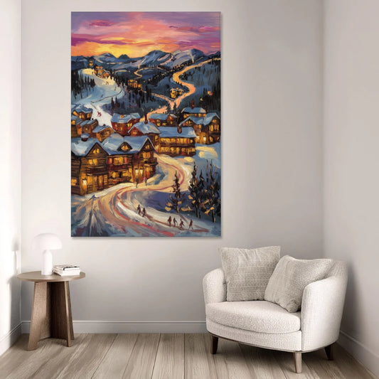 Park City Sunset Glow - Canvas Wall Art - Sofa - 40x60