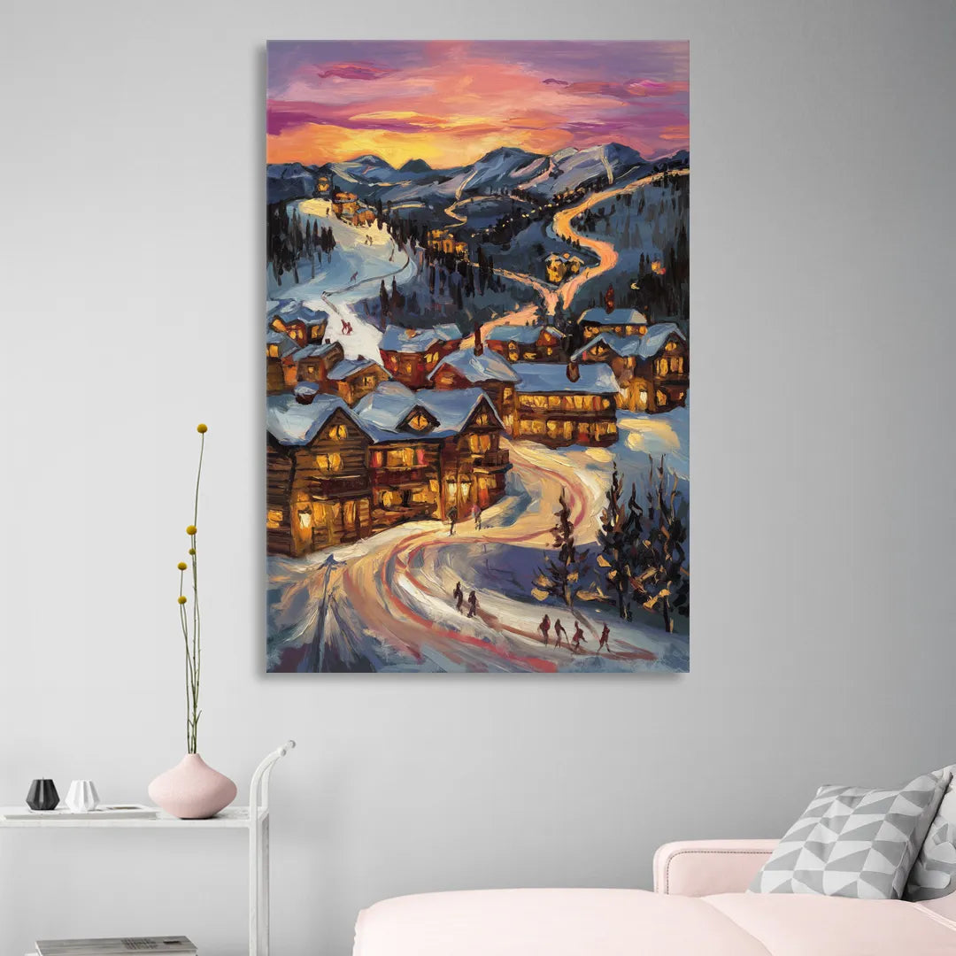 Park City Sunset Glow Sitting Room - Canvas Wall Art