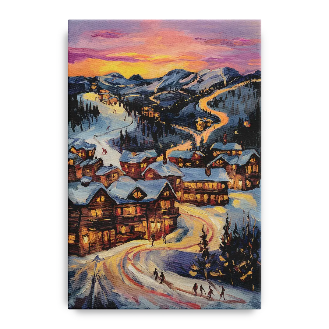 Park City Sunset Glow Front - Canvas Wall Art